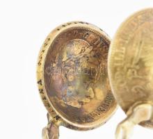 Cukorfogó, Ezüst (Ag) 1877-79-es ezüst florin érmékből. vésett. 45 g 11 cm