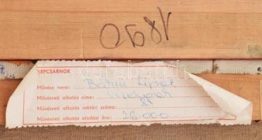 Böhm Lipót, Poldi (1916-1995): Virágok. Olaj, vászon, jelzett, hátoldalán Képcsarnok Vállalat címkéj...