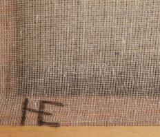 HE jelzéssel (Julian Henryk Raczko?): Négylevelű lóhere (cím nélkül), 1970-80 körül. Festékkel fújt ...