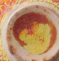 Iparművész ikebana váza. Jelzés nélkül, hibátlan, m: 7,5 cm