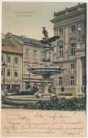 1901 Pozsony, Pressburg, Bratislava; Ganimed kút, üzlet / Ganymedes Fountain, shop (fa)