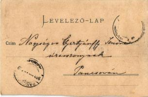 1903 Herkulesfürdő, Baile Herculane; Cserna folyó. R. Krizsány kiadása / Cerna river (vágott / cut)