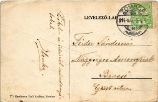 1914 Zombor, Sombor; Weidinger palota, csemege, fűszer és konzervek üzlete / shop (ázott / wet damag...