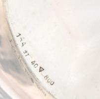 Mokkás tálca. Ezüst (Ag) "1940 .... és a magyar haza" felirattal. feltehetően az Erdélyi b...