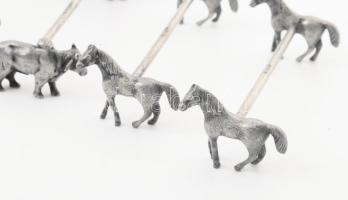 9 db állatfigurás késbak. disznó, ló, birka, tehén, láma. W& Co jelzettek 8 cm