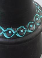 Zöldmázas iparművész kerámia. Jelzett, kis kopással, m: 29,5 cm