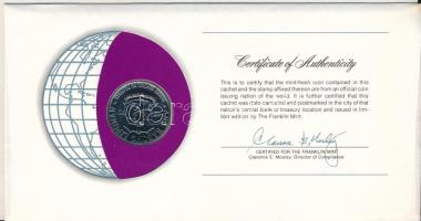 Fülöp-szigetek 1979. 1P Cu-Ni "Nemzetek pénzérméi" felbélyegzett borítékban, bélyegzéssel ...