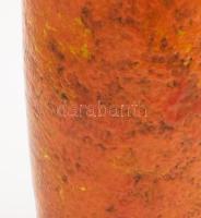 Nagyméretű retro kerámia padlóváza. Jelzés nélkül, szájánál lepattanással, repedt, m: /// KIZÁRÓLAG ...