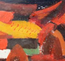 Tóth Imre (1929-2004): Boglyák, 1980-as évek. Olaj, farost, jelezve jobbra lent. Hátoldalán Debrecen...