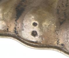 Ezüst hólyagos mintás asztalközép, dianás jelzéssel, mesterjeggyel, A kehely alján A M. kir. Pázmány...