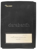 1974 ,,Korszerű gépesített tógazdasági modell vázlatterve, a VIZITERV által az Országos Halászati Tanács részére készített tervdokumentáció, helyszín- és részletrajzokkal, eredeti mappában