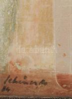 Schéner Mihály (1923-2009): Subások, 1984. Olaj, farost. Jelezve balra lent. Hátoldalán Schéner Mihá...