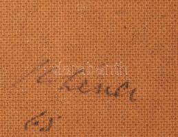 Schéner Mihály (1923-2009): Pásztorok (cím nélkül), 1968. Olaj, farost. Jelzett a hátoldalán: Schéne...