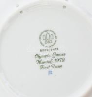 Copenhagen dísztányér az 1972-es Müncheni olimpia alkalmából, jelzett, hibátlan, d: 18,5 cm
