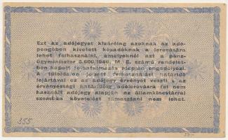 1946. 10.000.000AP vízjeles papír, hátoldalán fordított címerrel T:F erős papír