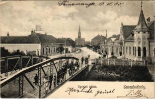 1905 Szombathely, Óperint utca, Perint híd, gyógyszertár (szakadás / tear)