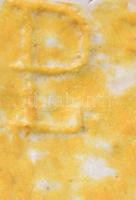 Iparművészeti téglatest alakú stúdióváza. Mázas samottos kerámia, minimális kopással, jelzett, 23x23...