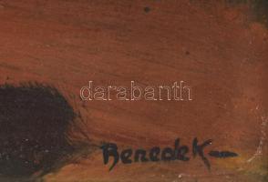 id. Benedek Jenő (1906-1987): Ősz a vízparton. Olaj, farost, jelzett. Hátoldalán Képcsarnok Vállalat...