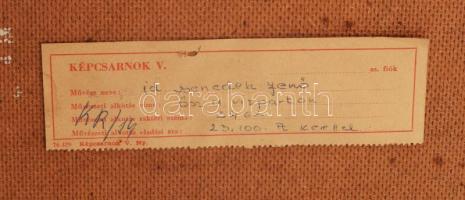 id. Benedek Jenő (1906-1987): Ősz a vízparton. Olaj, farost, jelzett. Hátoldalán Képcsarnok Vállalat...