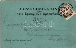 1898 (Vorläufer) Eszék, Essegg, Osijek; Jägerova ulica, pucka skola gor. gr. / utca este, iskola / s...