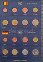 1999-2002. 1c-2E (96xklf), 12 ország Euró érméit tartalmazó szett speciális Leuchtturm gyűrűs albumb...