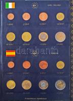 1999-2002. 1c-2E (96xklf), 12 ország Euró érméit tartalmazó szett speciális Leuchtturm gyűrűs albumb...
