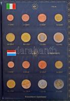 1999-2002. 1c-2E (96xklf), 12 ország Euró érméit tartalmazó szett speciális Leuchtturm gyűrűs albumb...