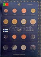 1999-2002. 1c-2E (96xklf), 12 ország Euró érméit tartalmazó szett speciális Leuchtturm gyűrűs albumb...
