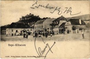 1911 Kőhalom, Reps, Rupea; tér, várrom. Johanna Gunesch kiadása / square, castle ruins (fa)