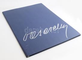 Victor Vasarely (1908-1997): Nyolc sport témájú kompozíciója, 1988. Szitanyomat, papír, egyenként je...