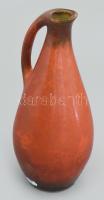 Csizmadia Margit: Vörösmázas váza. Jelzett, mázhibával, m: 27,5 cm