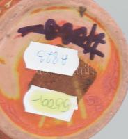 Tófej szivarváza. Jelzett, szájánál repedéssel, m: 29 cm