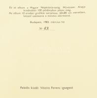 Szász Endre (1926-2003): Mappa 10 db grafikával, 1983. Szitanyomat, papír, egyenként jelzett, számoz...