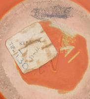 Tófej váza. Jelzett, kopással, m: 24,5 cm