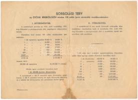 Budapest 1954. "Ötödik Békekölcsön - Nyolcadik osztály" sorsjegy 200Ft-ról szárazpecséttel...