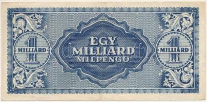 1946. 1.000.000.000MP a hátlapi nyomat átüt az előoldalra T:F 
Adamo P34