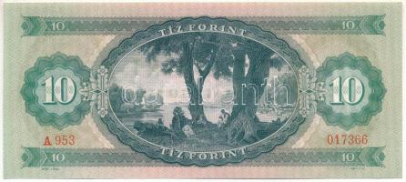 1969. 10Ft "A 953 017366" T:AU Hungary 1969. 10 Forint "A 953 017366" C:AU Adamo...