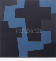 Barcsay Jenő (1900-1988): Fejfák. Szitanyomat, papír, jelzett, számozott (77/140). Az 1986-ban a Hel...