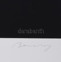 Barcsay Jenő (1900-1988): Fejfák. Szitanyomat, papír, jelzett, számozott (77/140). Az 1986-ban a Hel...