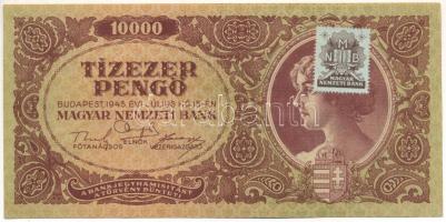 1945. 10.000P MNB bélyeggel T:AU Adamo P23e