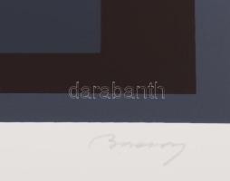 Barcsay Jenő (1900-1988): Szürke-fekete. Szitanyomat, papír, jelzett, számozott (77/140). Az 1986-ba...