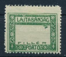 Nyugat-Magyarország VII. 1921 Portóbélyeg értékszám nélkül, Bodor vizsgálójellel