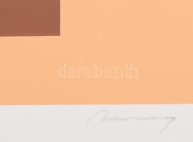 Barcsay Jenő (1900-1988): Napsütés. Szitanyomat, papír, jelzett, számozott (77/140). Az 1986-ban a H...