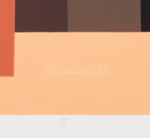 Barcsay Jenő (1900-1988): Napsütés. Szitanyomat, papír, jelzett, számozott (77/140). Az 1986-ban a H...