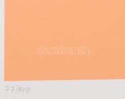 Barcsay Jenő (1900-1988): Napsütés. Szitanyomat, papír, jelzett, számozott (77/140). Az 1986-ban a H...