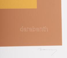 Barcsay Jenő (1900-1988): Sárga kép. Szitanyomat, papír, jelzett, számozott (77/140). Az 1986-ban a ...