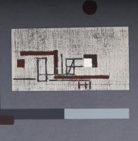 Barcsay Jenő (1900-1988): Szürke kép. Szitanyomat, papír, jelzett, számozott (77/140). Az 1986-ban a...