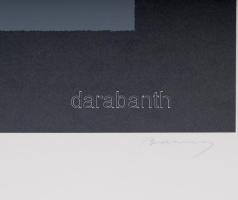 Barcsay Jenő (1900-1988): Szürke kép. Szitanyomat, papír, jelzett, számozott (77/140). Az 1986-ban a...