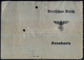 1941 Deutsches Reich fényképes, újjlenyomatos személyi igazolvány / Kennkarte ID with fingerprint and photo
