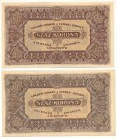 1923. 100K "Magyar Pénzjegynyomda Rt." nyomdahely jelöléssel és anélkül (2xklf) T:AU,F szé...